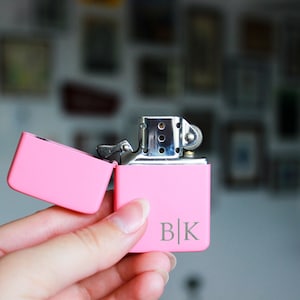 Customizable Personalized Engraved Fluid Utility Lighter - PINK - Includes Tin - Brand - Star