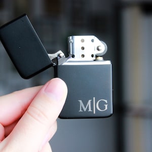 Personalized Engraved Spark Utility Lighter - BLACK - Includes Tin - Brand Star