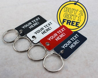 Customizable Personalized Engraved Plastic Keychain