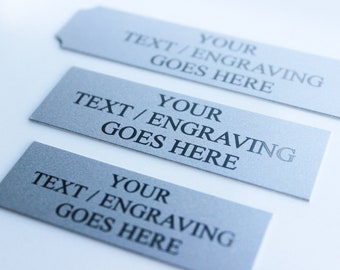 Engraved Personalized Silver Aluminium Trophy Plate, Award Plaque, Memorial, Picture Frame - Multiple Sizes