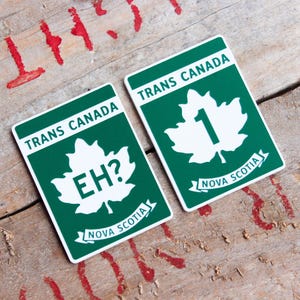 Customizable Personalized Engraved Plastic MAGNET - Trans-Canada Highway Sign
