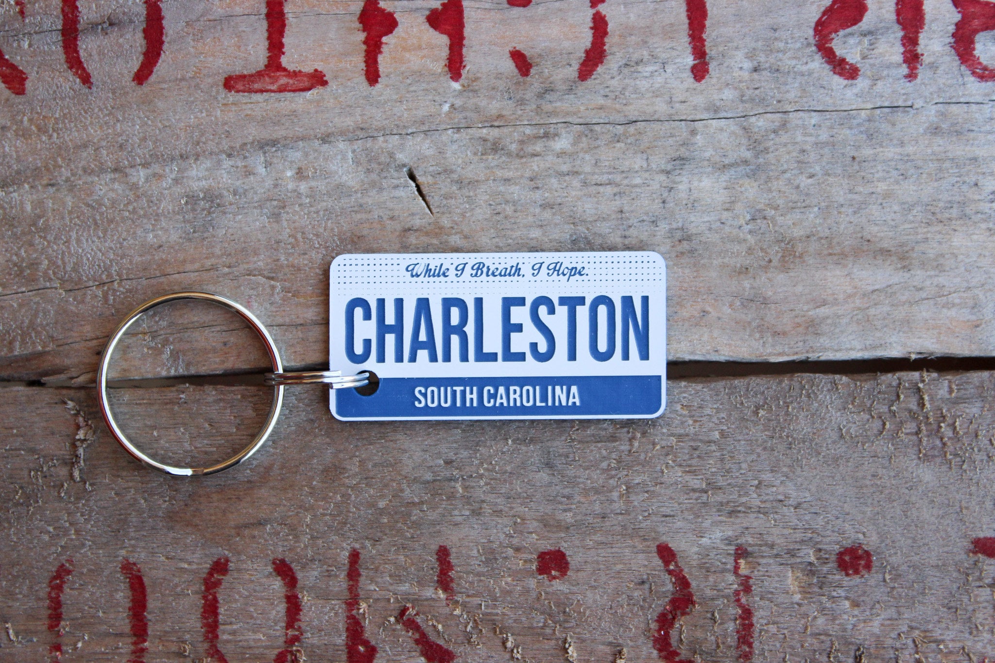 Portachiavi Carolina Del Sud In Acciaio E Vetro - Design Intarsiato Con  Bandiera, Unisex, image size:2048x1365