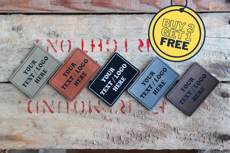 Customizable Personalized Engraved Iron-On Faux Leather Patch BUY 2 GET 1 FREE