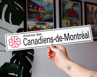 Personalized 15" Wide Montreal Street Sign - Laser Cut Plastic