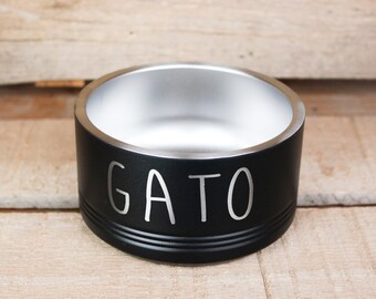 Ciotola personalizzata incisa per animali domestici - Ciotola in acciaio inossidabile da 530 ml per cani o gatti