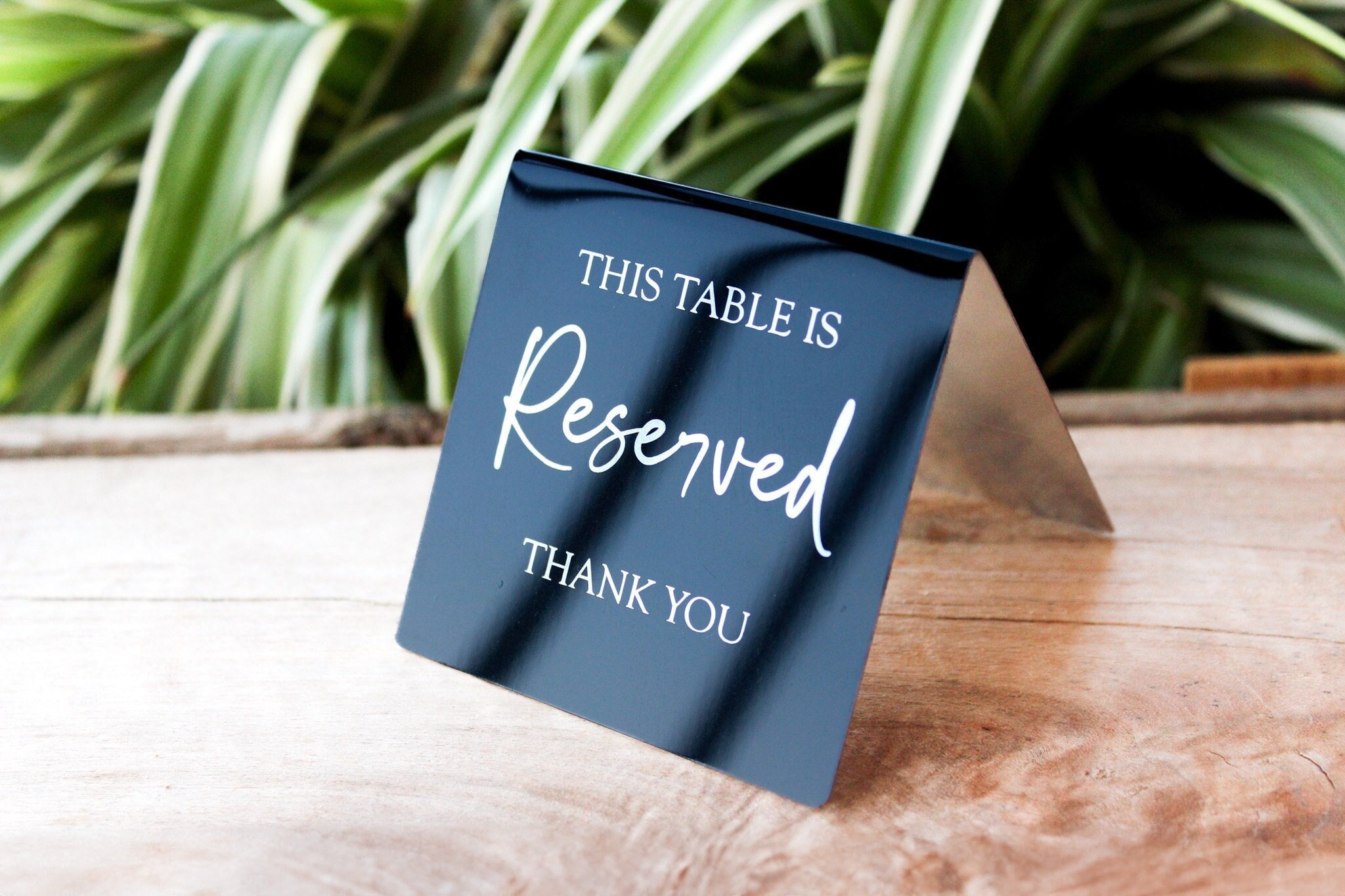 Table Service Only Sign Engraved Personalized Aluminium Table Sign (tent), Fold-yourself, Place ...