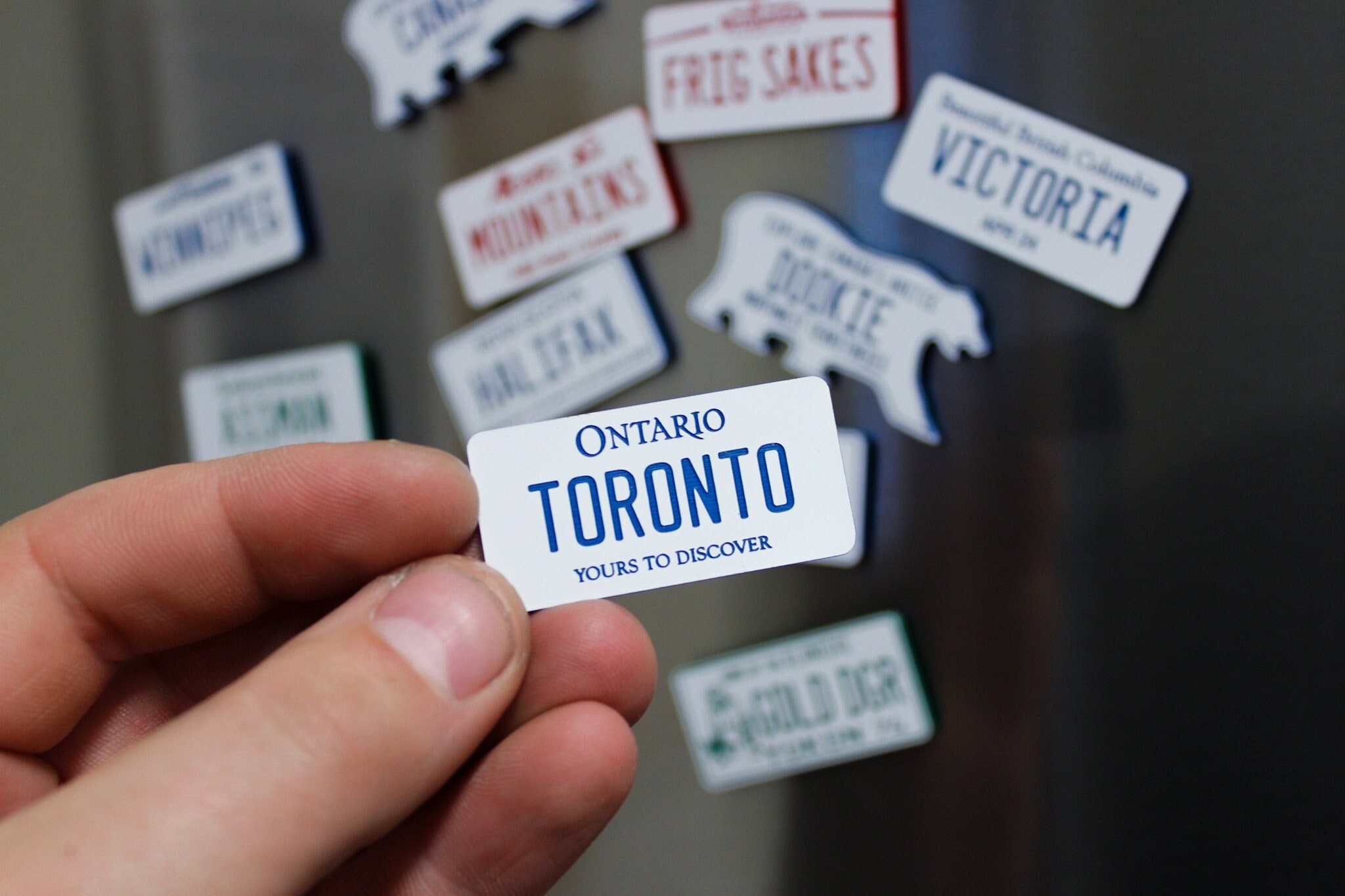 Customizable Personalized Engraved Plastic MAGNET - Canada License Plate