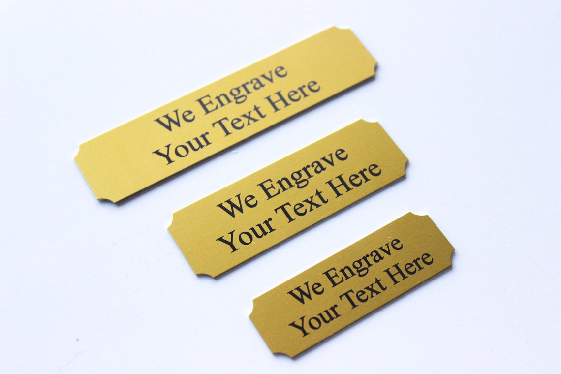 Engraved Personalized Gold Aluminium Trophy Plate Award Etsy Canada