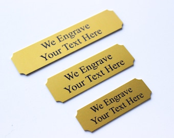 Plaque de trophée personnalisée en aluminium doré gravée, plaque de récompense, monument commémoratif, cadre photo - Plusieurs finitions/tailles