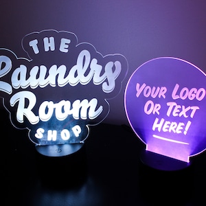 Customizable Personalised LED Lamp / Sign - Custom Night Light - Your Own Text or Logo!