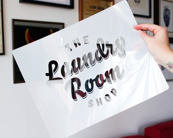 Personalized Mylar Stencil - Reusable Option - Text or Logo, Paint Roller or Spray