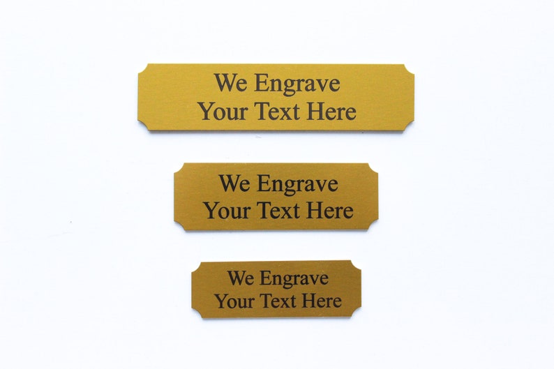 Engraved Personalized Gold Aluminium Trophy Plate Award Etsy