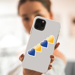 Blue and Yellow Hearts Pittsburgh College Football Vinyl Sticker