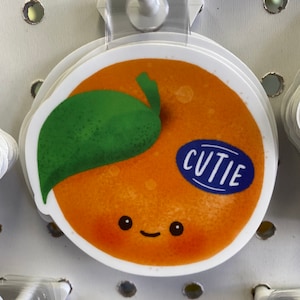 cutie orange Sign Vinyl Sticker