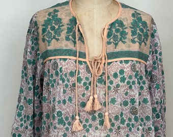 Ginger Printed Blouse Peach