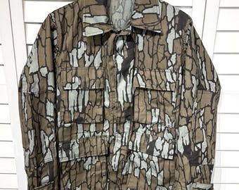 Vintage 80s Trebark Camo Grunge Hunting Field Shacket Jacket - Etsy