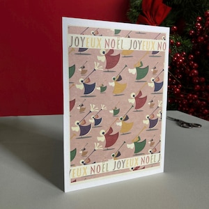 Joyeux Noel Biglietto di auguri - Angeli con tubi