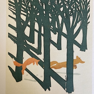 Fuchs im Schnee Grußkarte, Füchse im Schnee Weihnachtskarten, Winter Fuchs Weihnachtskarten, Fuchs im Wald Weihnachtskarten, Füchse springend