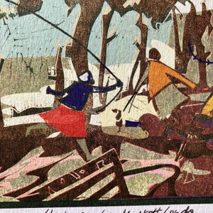 Highgate Woods North London Mini impressão artística presente ao ar livre natureza cartão reciclado passeadores de cães