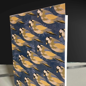 Sittich Vogel Muster Karte, Vogel Muster, Vogelliebhaber Karten, Rapportmuster Retro Papagei Karte, Karten für sie, Karten für Kunstliebhaber, Vogel Karte