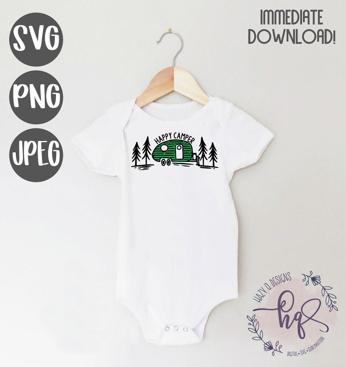 Happy Camper SVG Outdoor baby svg Camping Baby Announcement Etsy
