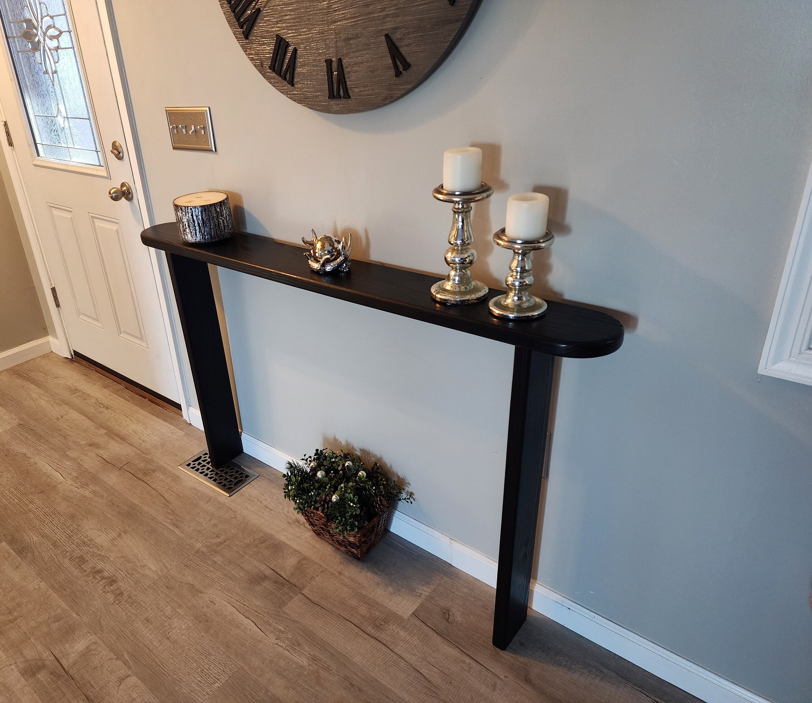 QRInnovations 41" Narrow Console Table - Entryway Sofa Side Table, MDF, Modern