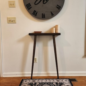 Mid-Century Modern & Art Deco Inspired Narrow Entry Table, Modern Farmhouse, Handcrafted , Entryway Table, Hall table, Foyer Table