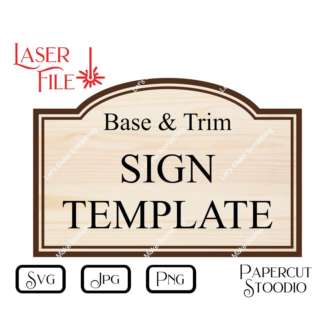 Laser Sign Files Laser Cut Sign Template C, Woodworking SVG (digital Download) - Etsy