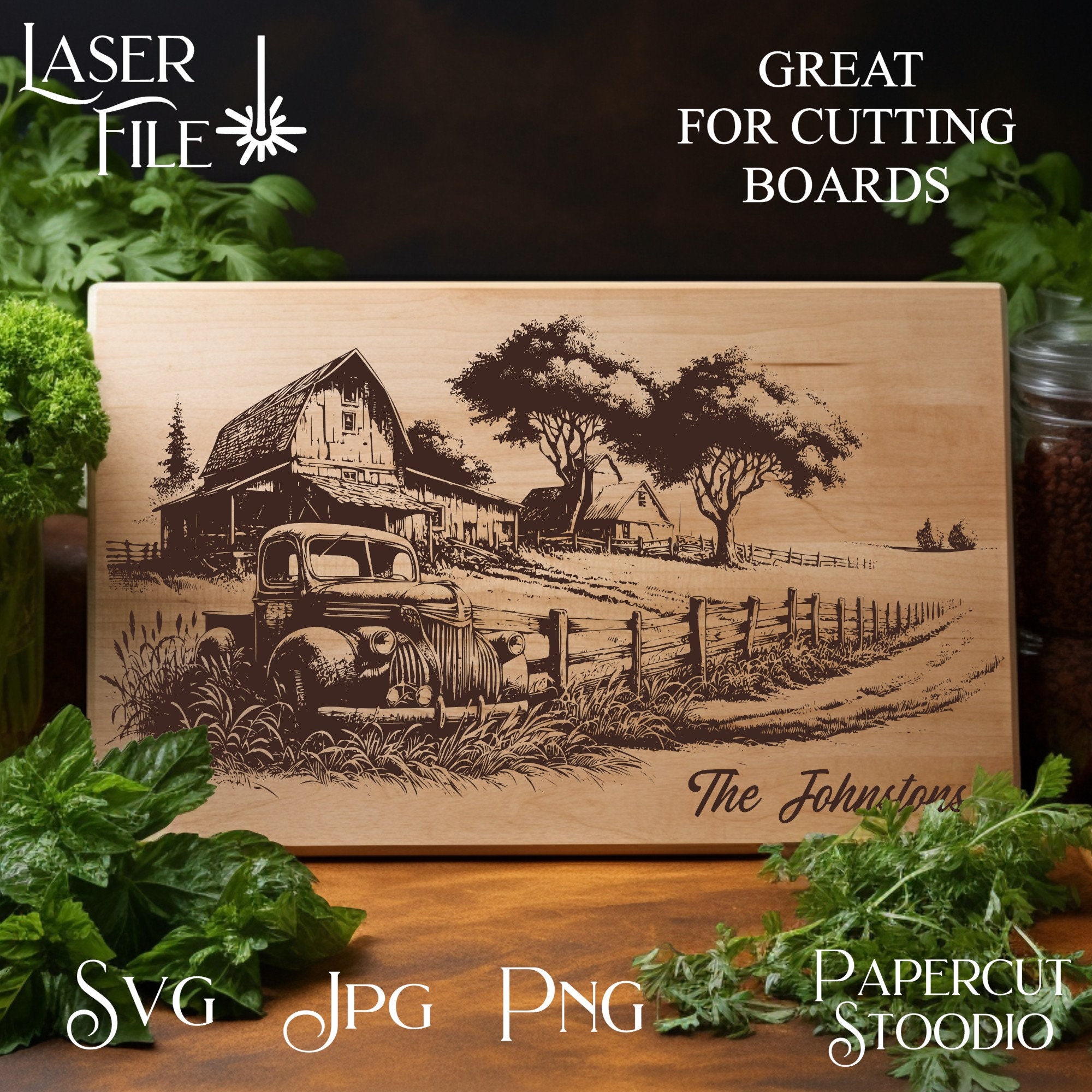 Laser Engrave File, Back Country Svg, Lightburn Glowforge File for Farm ...