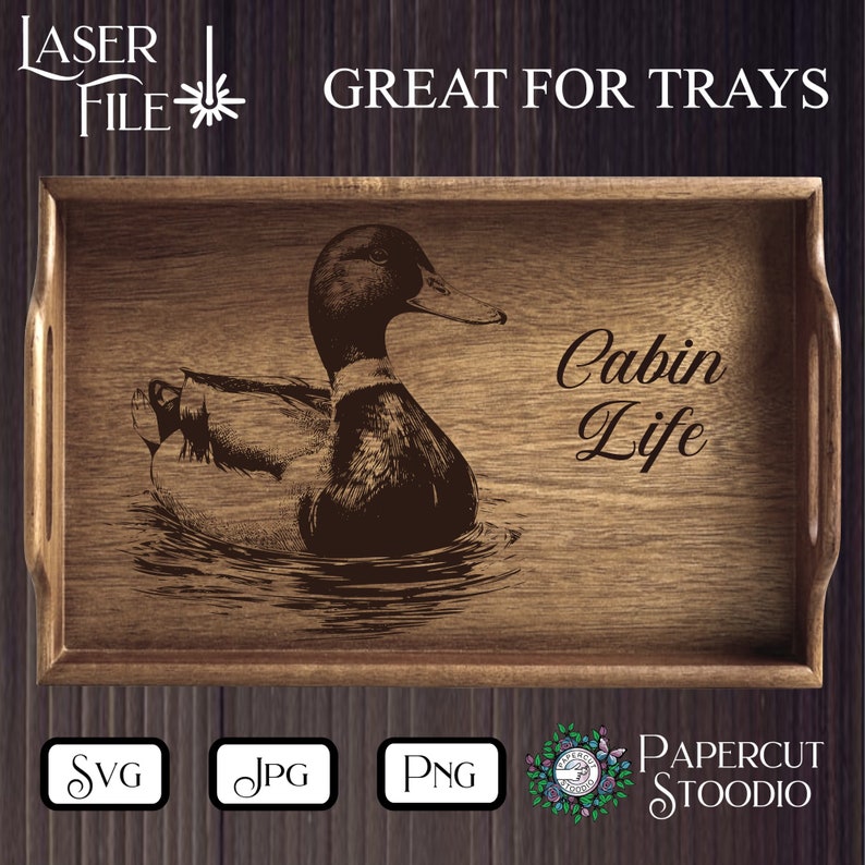Mallard Duck Laser Engrave File, Lake Life SVG PNG JPG (digital ...