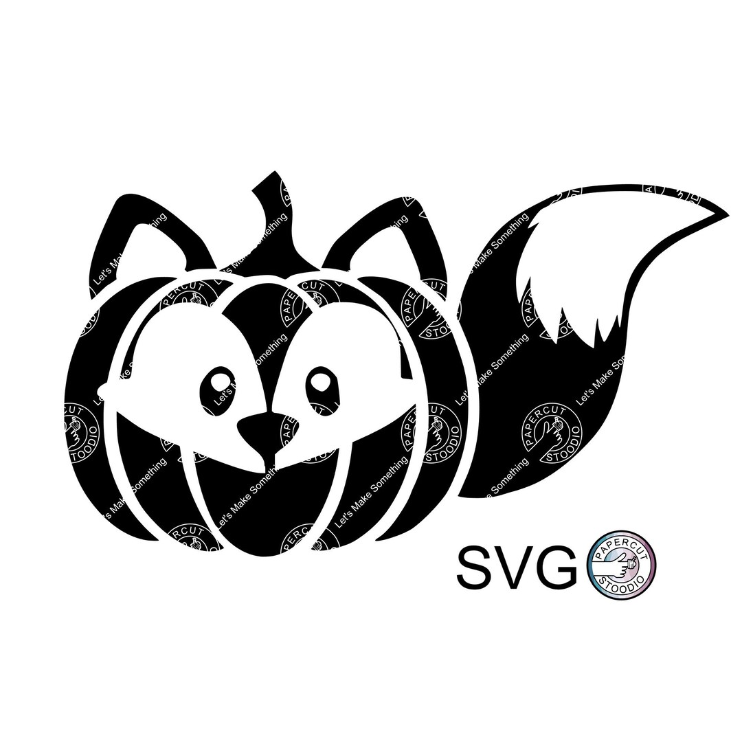 Cute Fox Pumpkin Svg for Halloween Fox Cricut Silhouette Etsy