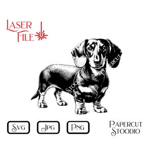 Laser Engrave File, Dachshund Standing SVG, DIY Door Hanger Dog Fence Sign LightBurn GlowForge Woodworking Dog Engrave Sign Welcome