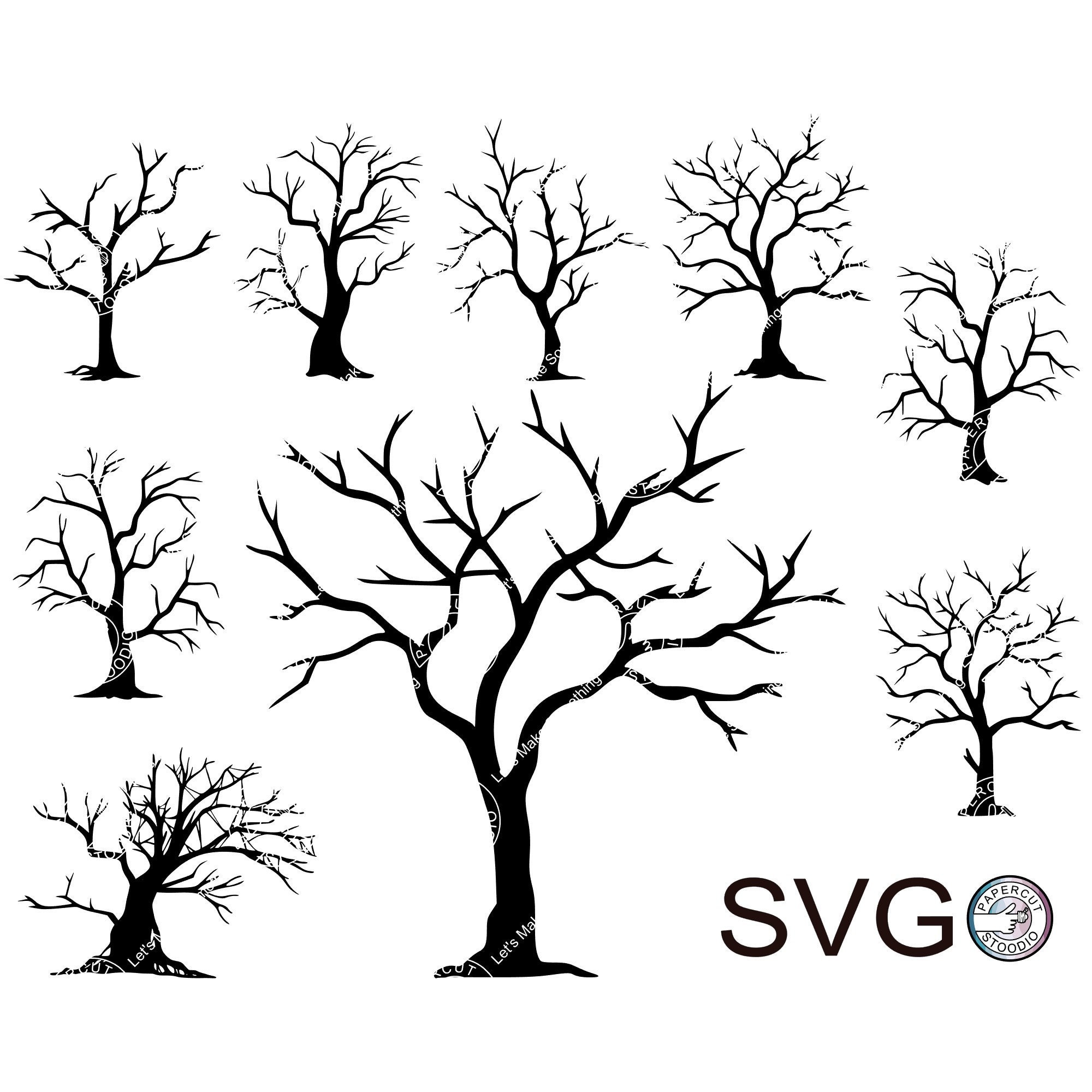 Creepy Dead Trees Black And White
