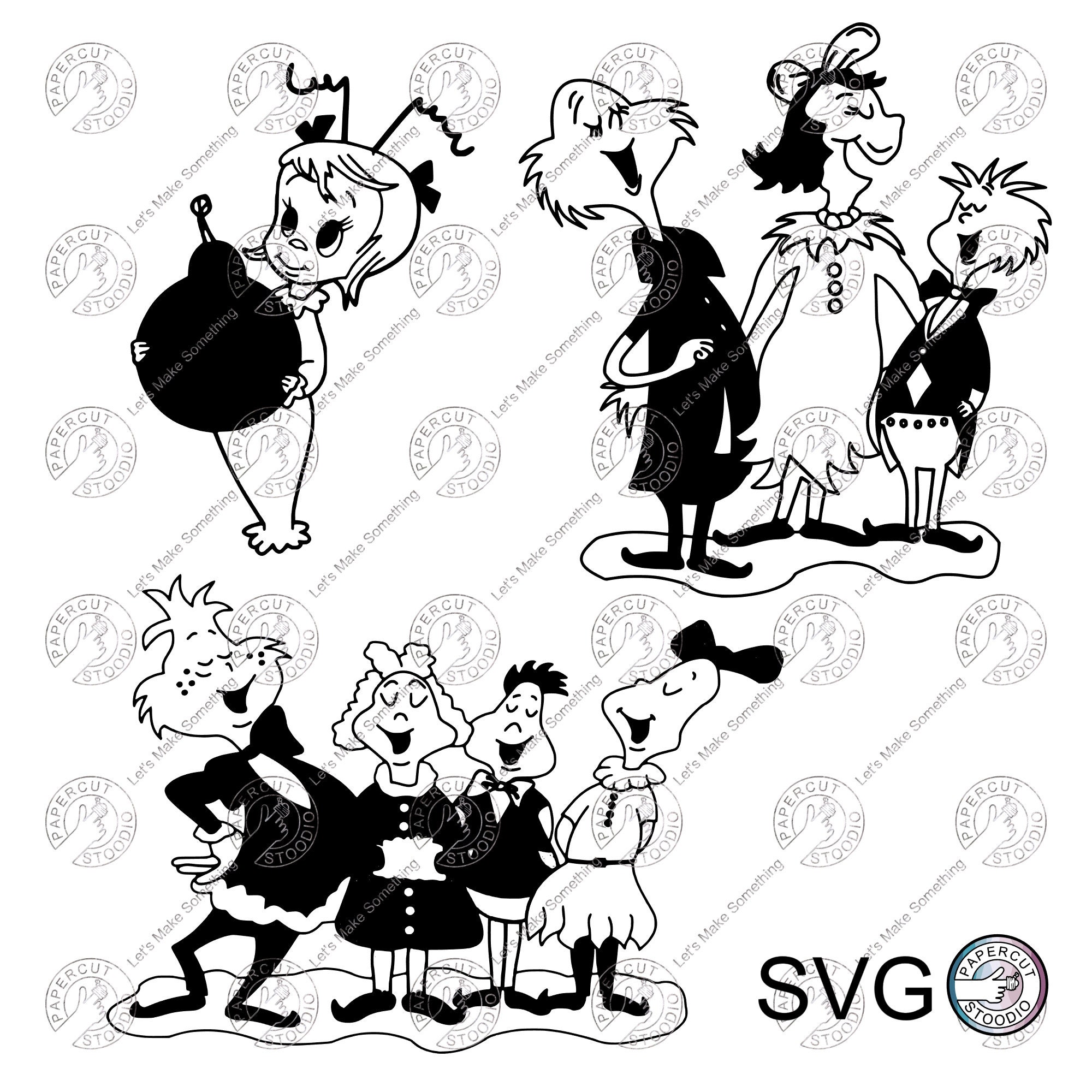 Grinch Whoville Bundle SVG Grinch Clipart Whoville Files for | Etsy