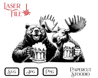 Laser Engrave File, Campfire Pals Cheers Beer Svg, Digital Download for Laser Engraving, Humorous Cutting Boards, Cabin, Wood Signs, BBQ