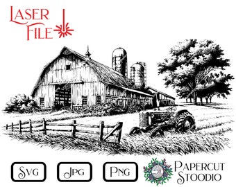 Laser Engrave File, Life on the Farm Svg, Digital Download Farm &  Farmhouse Decor Signs Cutting Board LightBurn GlowForge Personalize Gift