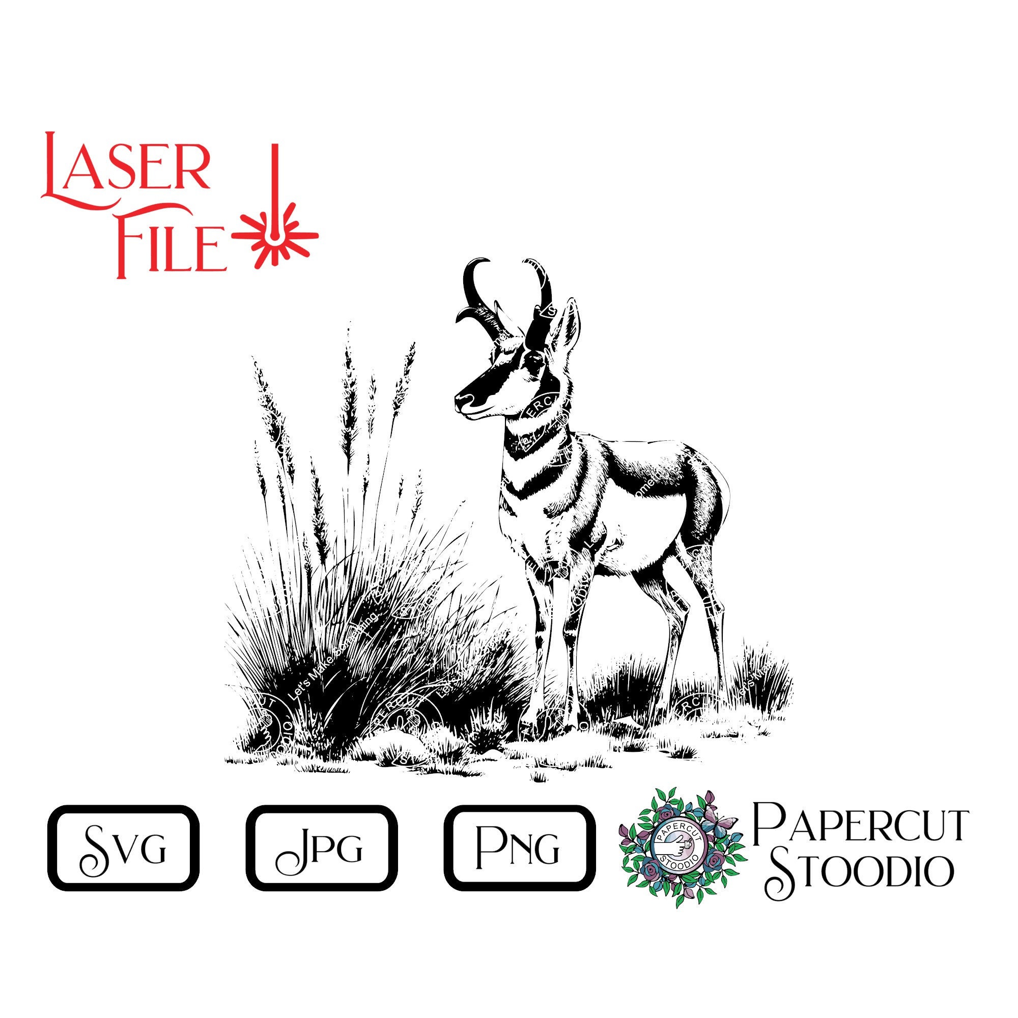 Prong Horn Antelope - Etsy, image size:2000x2000