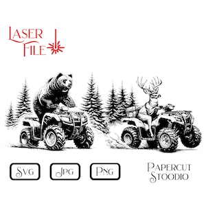 Lasergraveerbestand, Campfire Pals 4 Wheeler Svg, digitale download voor lasergravure, humoristische snijplanken, houten borden cabine