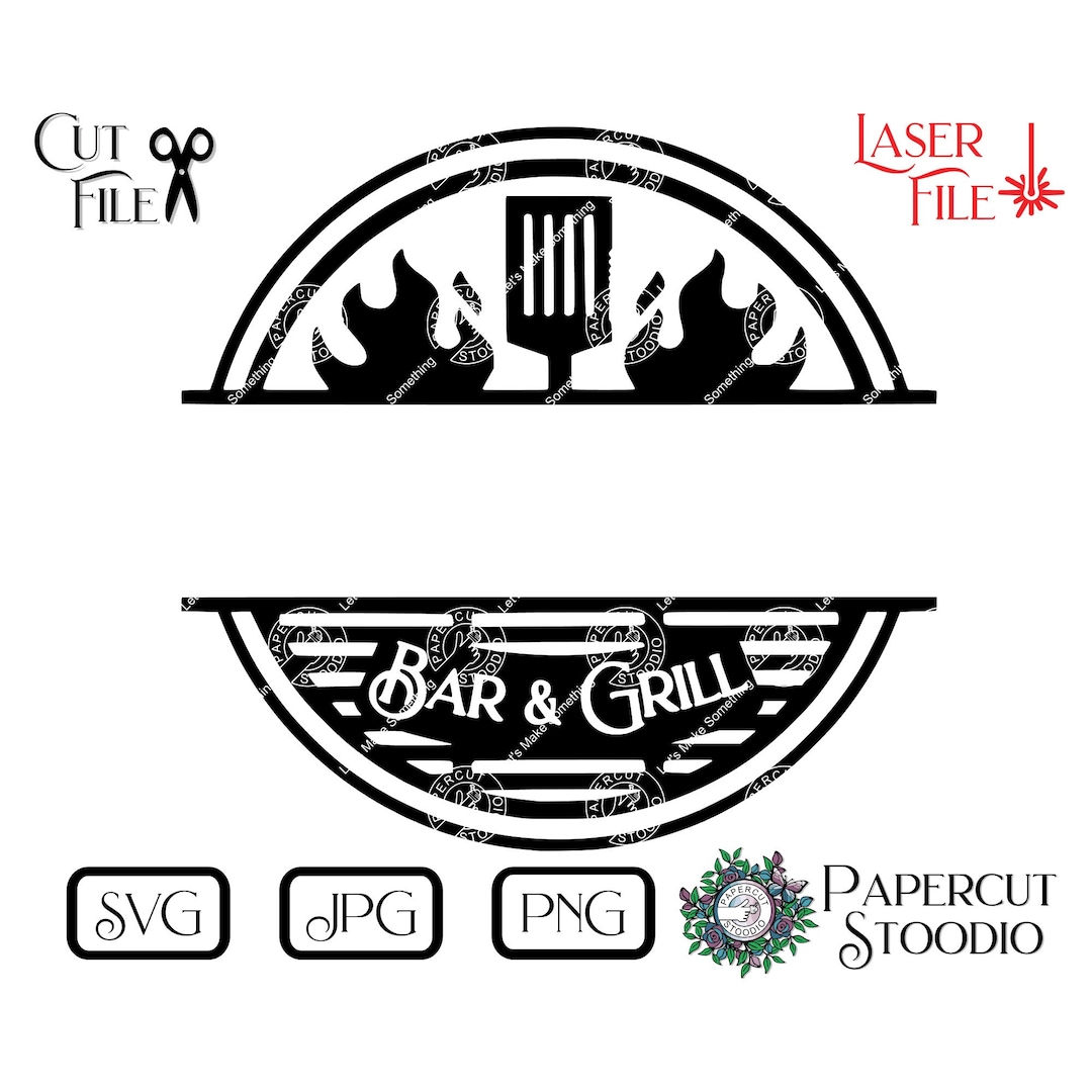 Grill Sign Svg, Cricut Laser Engrave File Instant Download for Charcuterie Board Cutting Board