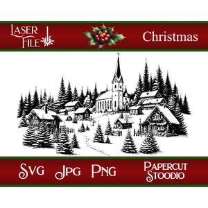 Lasergravur-Datei, Alpine Weihnachts-Svg, LightBurn GlowForge XTool Weihnachtsschneidebretter Holz Geschenke Schlüsselanhänger Geschenkanhänger Wohnkultur Schilder