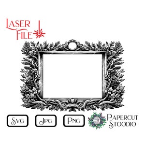 File di incisione laser, Forest Frame SVG, Lightburn GlowForge per cartelli, taglieri, sottobicchieri per cabine, lodge, cottage, regali rustici personalizzati