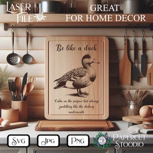 Wigeon Duck Laser Engrave File, SVG PNG JPG, Wood Art (digital Download ...