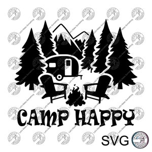 Campers SVG Bundle, Adirondack Chairs Campfire Svg Files, Lake and ...