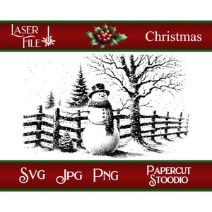 Lasergraveerbestand, wintersneeuwpop Svg, LightBurn GlowForge XTool kerst snijplanken houten ronde cadeaukaartjes Home decor borden kunst aan de muur