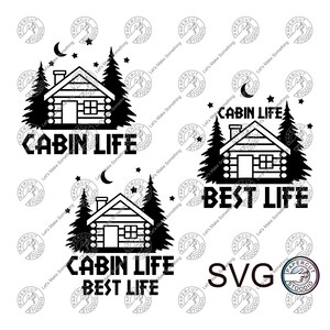 Cabin Life Bundle Svg, Lake And Forest Camping Cottage Lodge For DIY T-shirt Sticker Mug Wood Signs Commercial Use