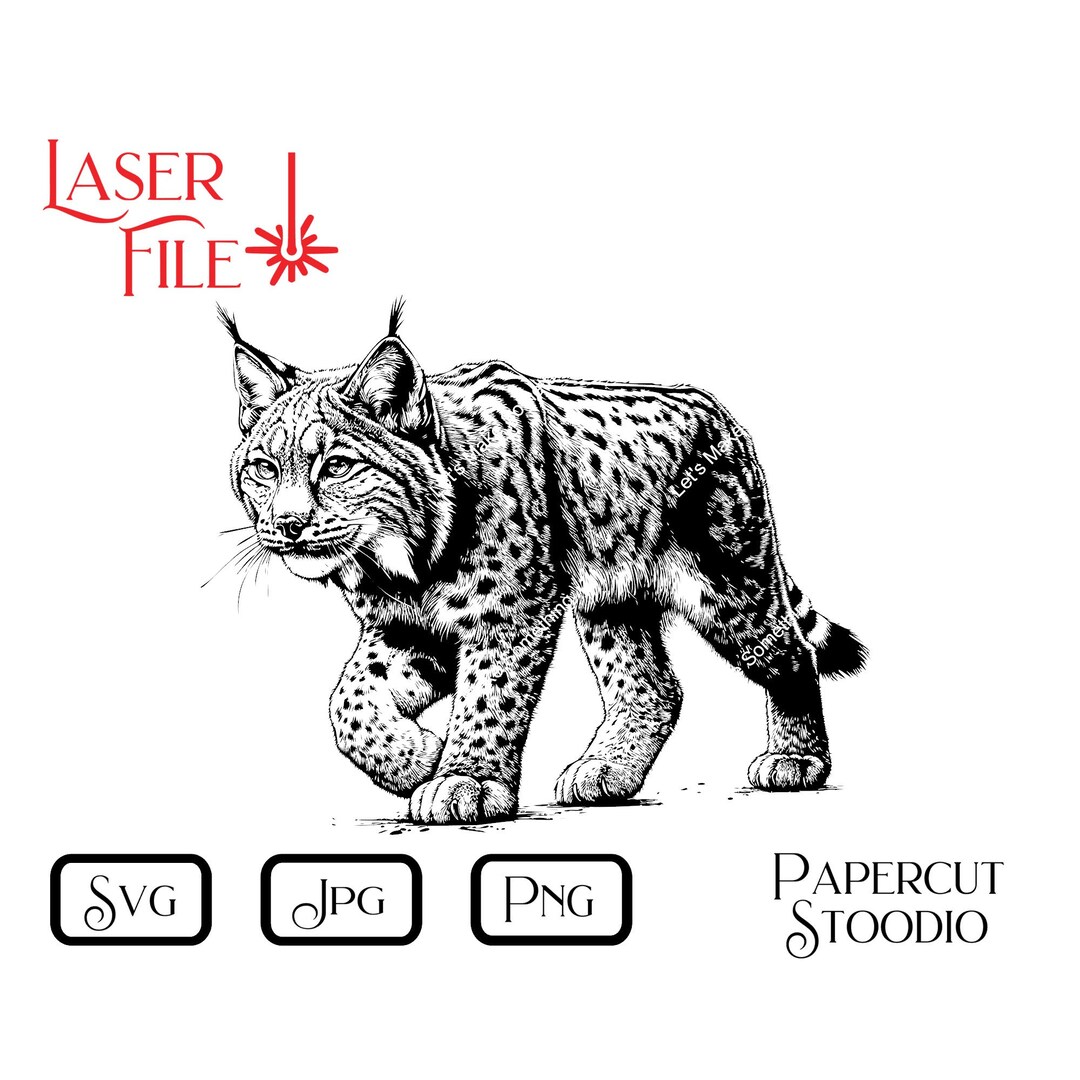 Lynx Laser Engrave File, Wood Sign Design (SVG, PNG, JPG) - Etsy