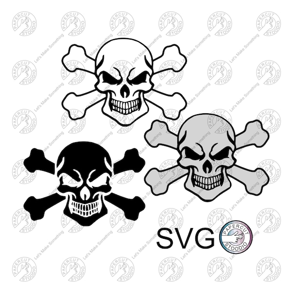 Skull & Crossbones SVG, PNG, JPG, Cricut, Silhouette, Cricut svg, Silhouette svg, skull svg, pirate svg, crossbones svg
