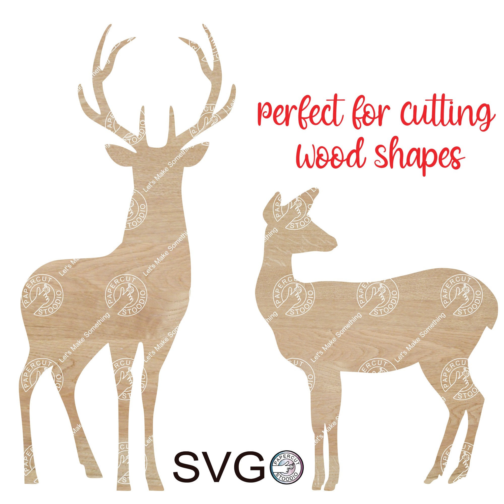 Deer Bundle Svg, Buck Doe Fawn Deer Family Instant Download Laser Cut ...