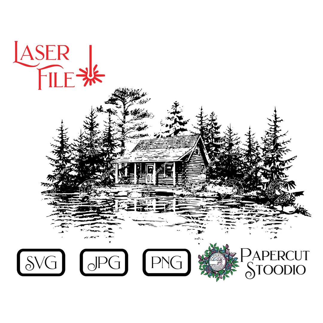 Laser Engrave File Lake Edge Cabin Svg Png Jpg Digital Download laser-engrave-file-lake-edge-cabin-svg-png-jpg-digital-download