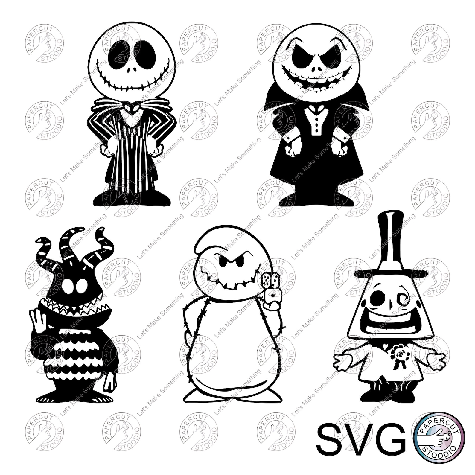 Nightmare Jack Oogie Mayor SVG Jack & Oogie Jack Etsy